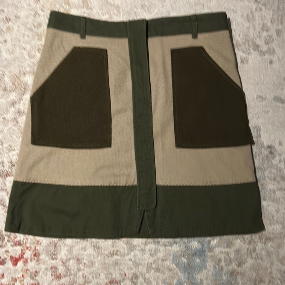 HOLDING HORSES Two-Tone Mini Skirt with Pockets